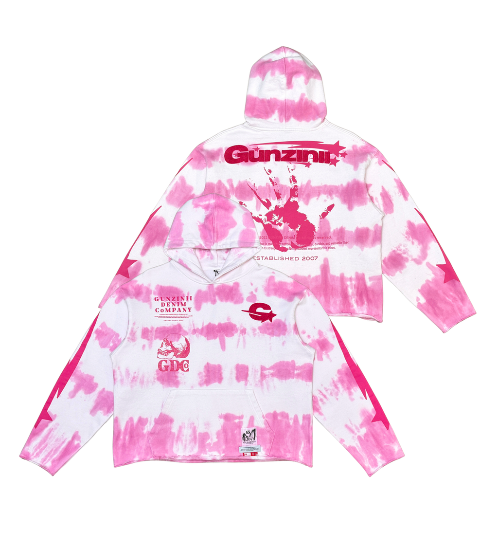 GUNZINII TIE DYE HOODIE WHITE