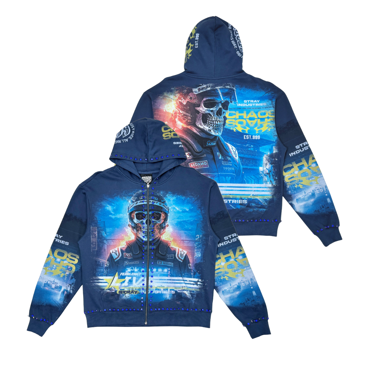 Stray full-zip hoodie NAVY BLUE