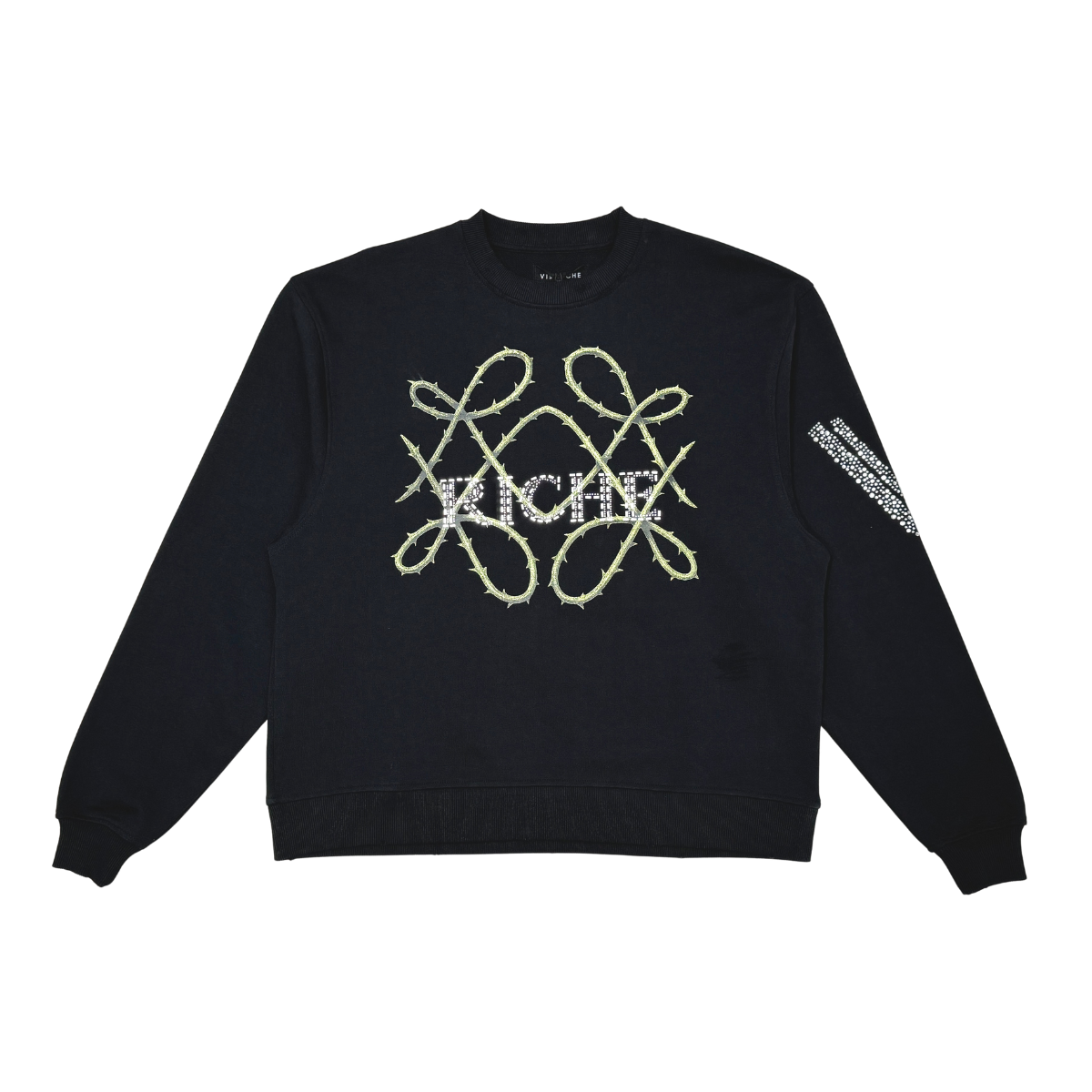 VIE RICHE Live Rose Crew- Black