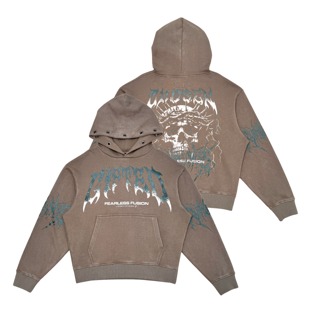 Oversized pull-over hoodie BROWN