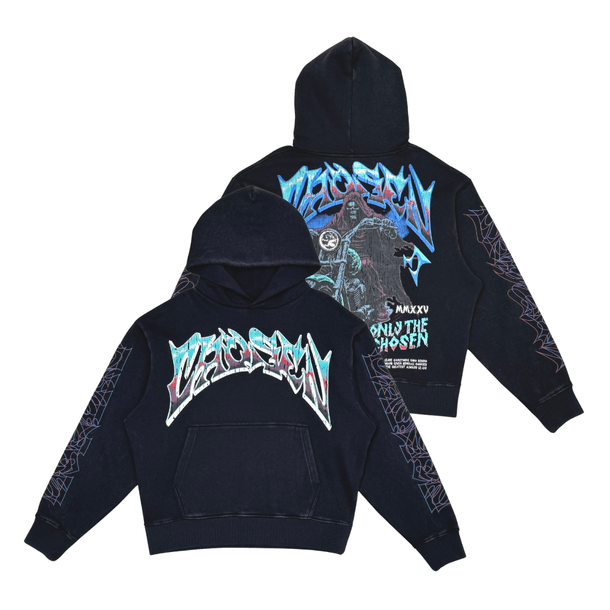 Oversized pull-over hoodie BLK