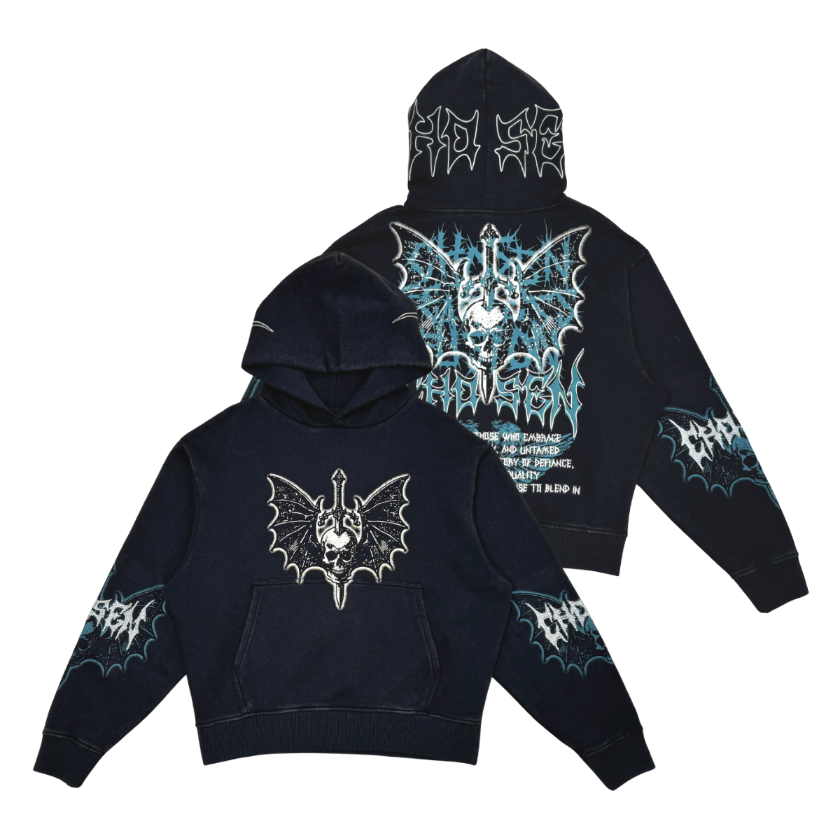 Oversized pull-over hoodie BLK4