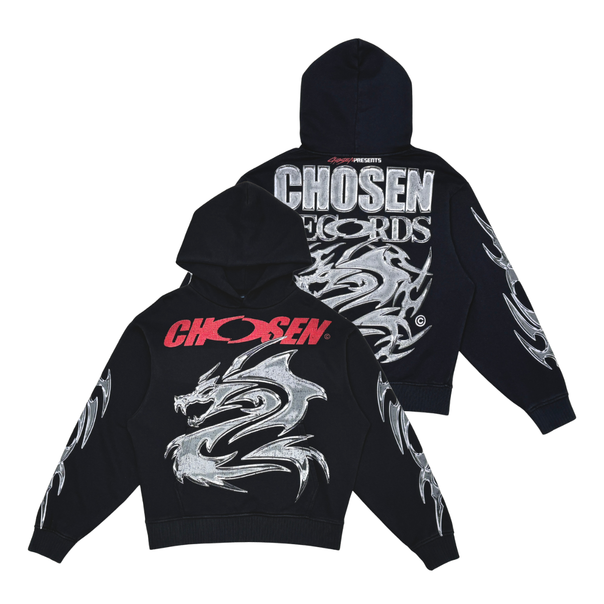 Oversized pull-over hoodie BLK3
