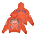 Oversized pull-over hoodie ORANGE