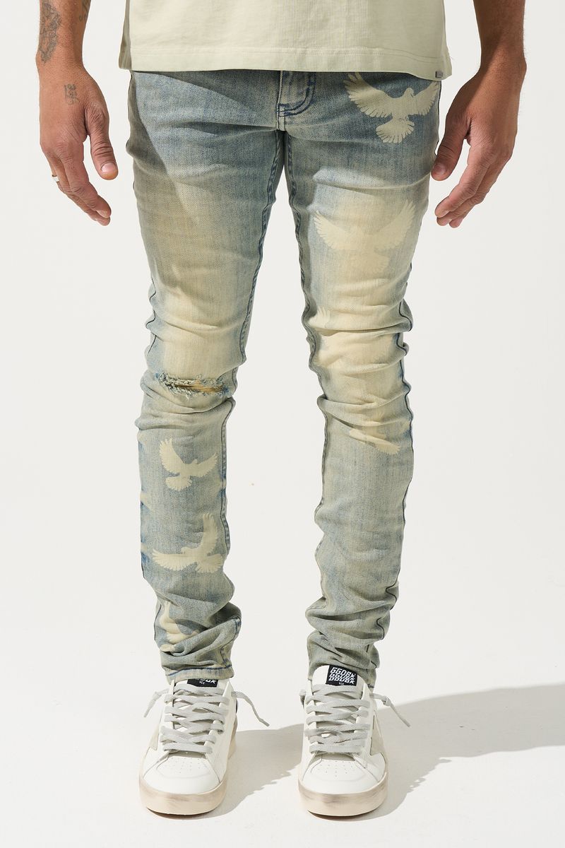 Serenede 'Peace' Skinny Jeans-Earth