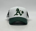 Caps'Fans A's Ninety Cap With Crystals- White/Green