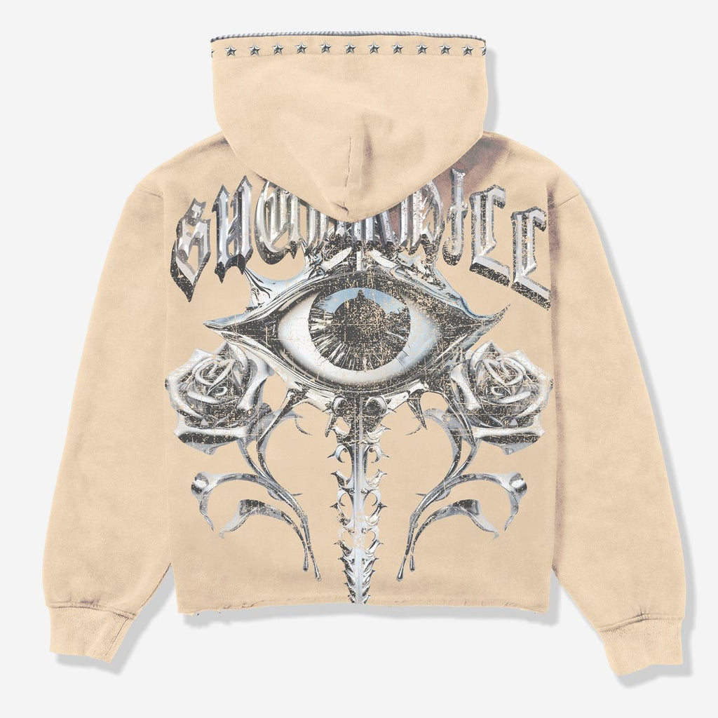 Sugarhill 'Body Shop' Zip Up Hoodie - Cream Vintage