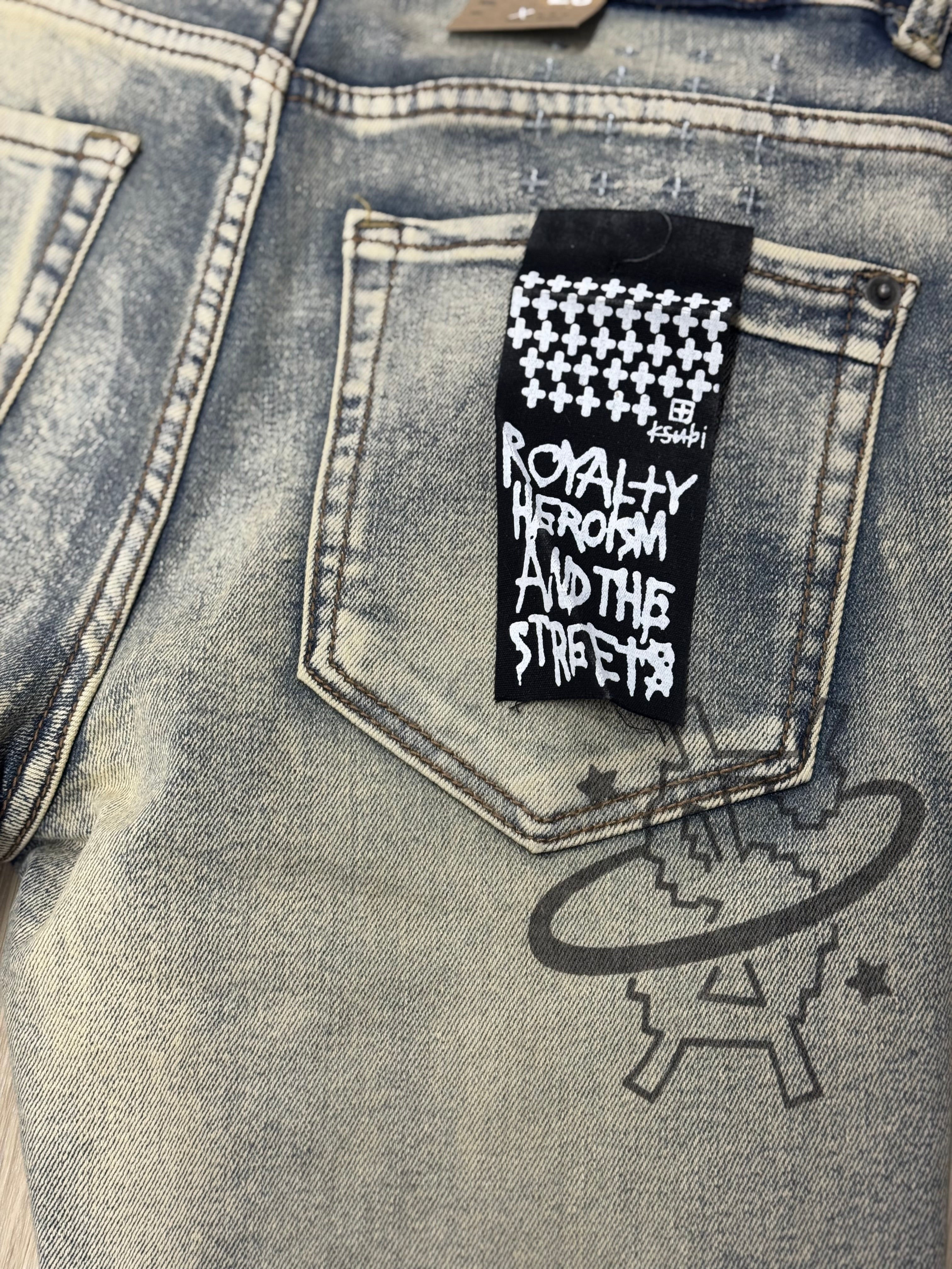 KSUBI Van Winkle Globe Cycle Jeans- Blue