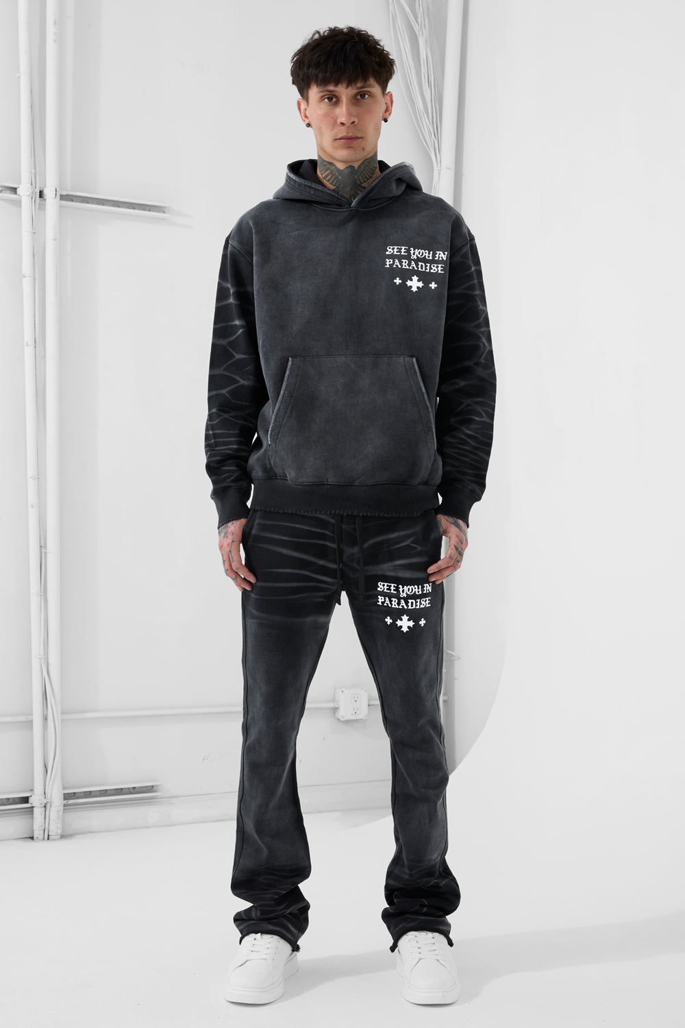 Jordan Craig Tonal Washed Pullover Hoodie- Blk