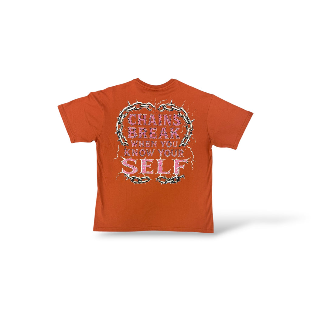 OWC 'Chains Break' T-Shirt- Brick Red