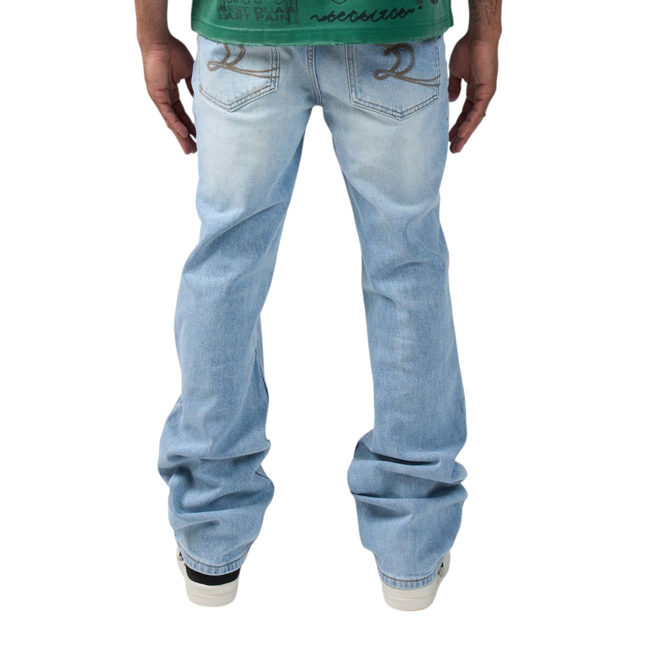 Duaa 'Saturn' Baggy Jeans- Blue