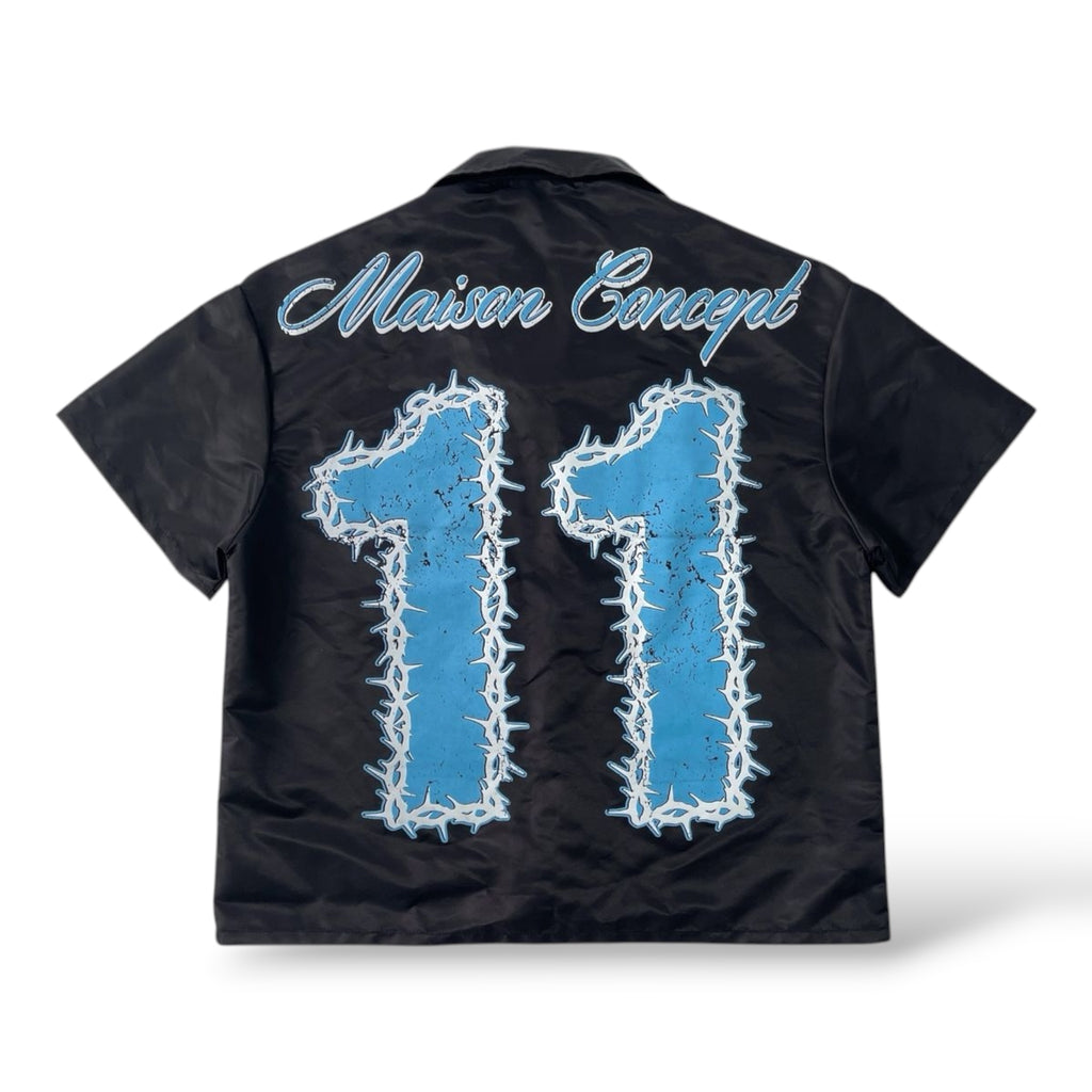 Concept LA  'Concept 11 Top' Button Up Shirt- Black/Blue