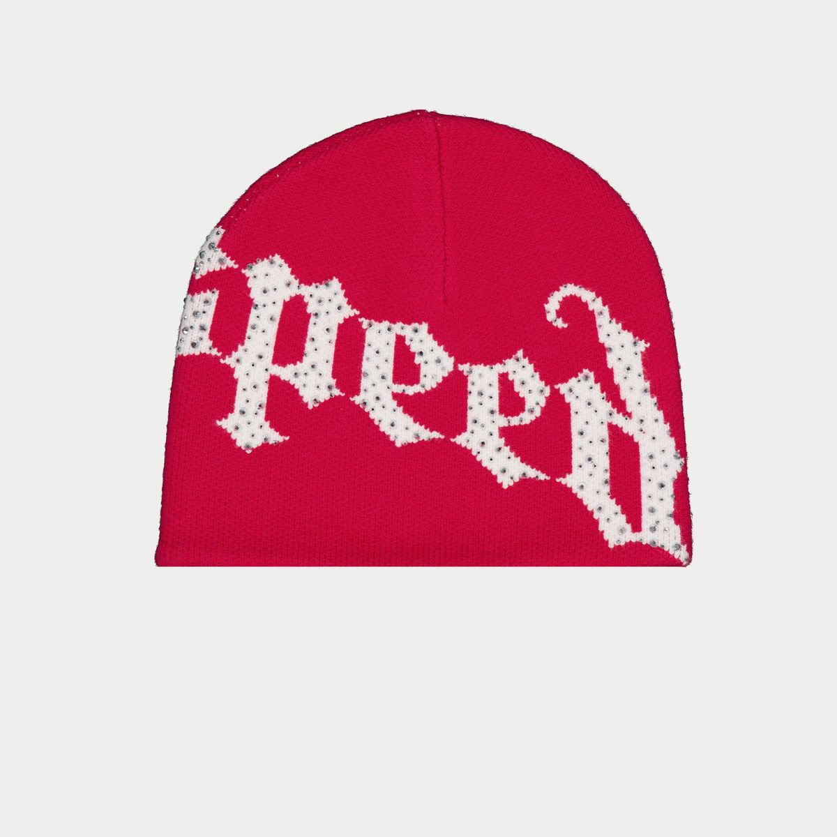 Godspeed OG Logo Studded Beanie- Red/White