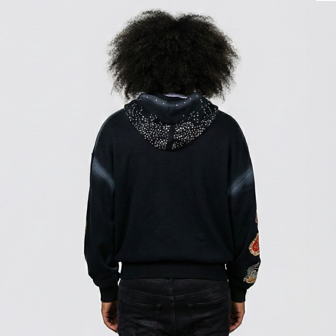 Paradise Lost ‘No Pressure No Glory’ Zip Up Hoodie- Black