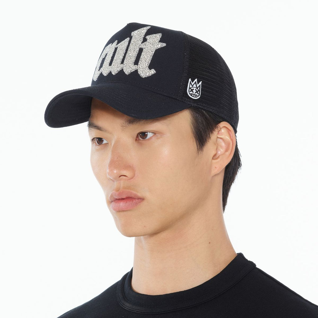 Cult Crystal Script Logo Hat- Black