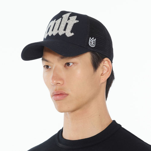 Cult Crystal Script Logo Hat- Black