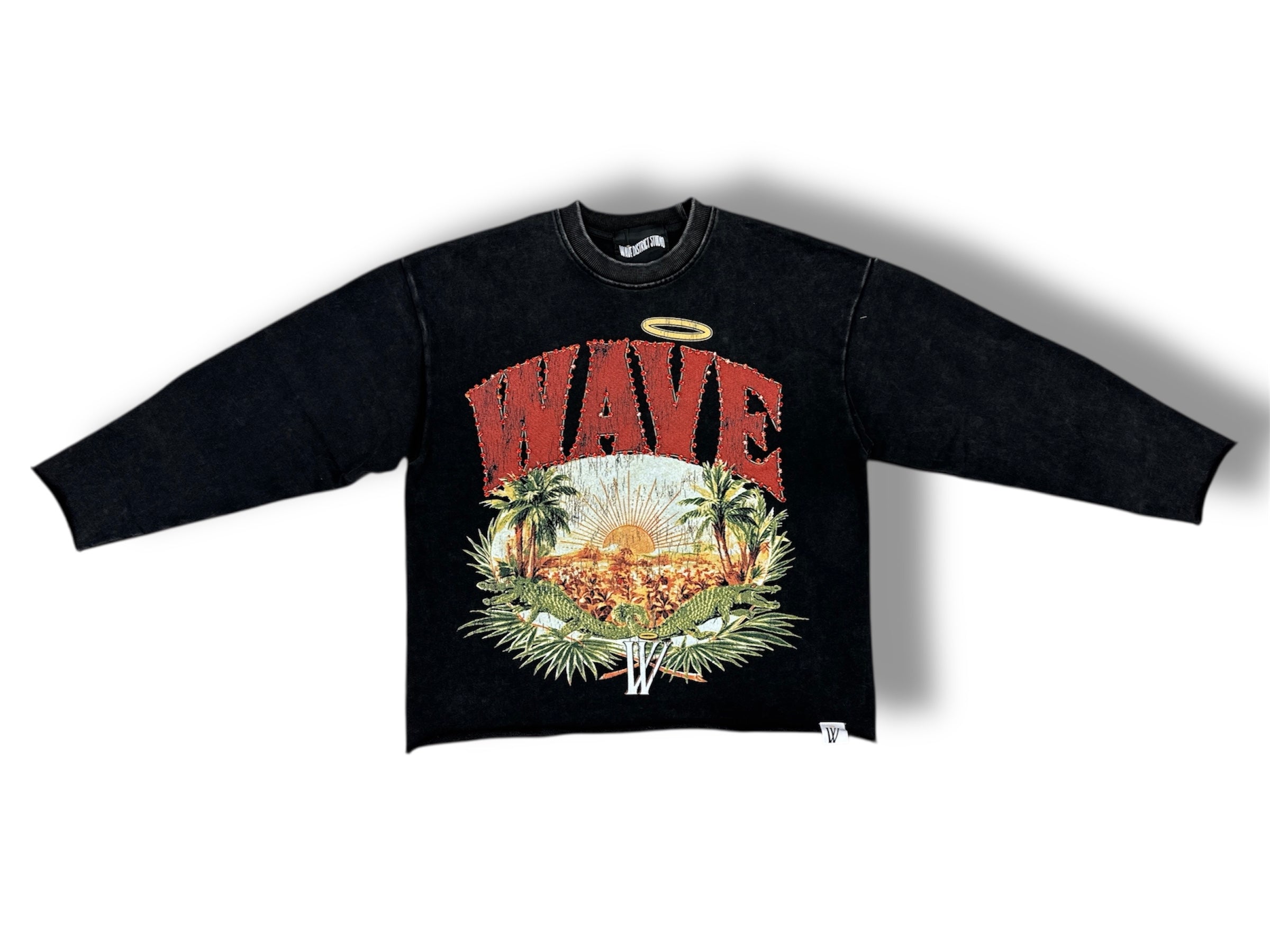 Wave District Paradise Crew Neck -Acid Blk