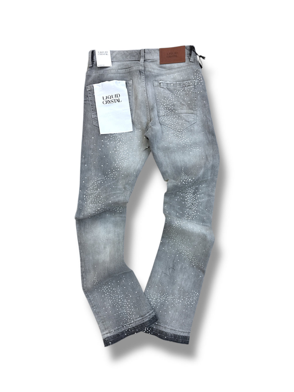 JC Liquid Crystal Stacked Jeans- Cement Wash