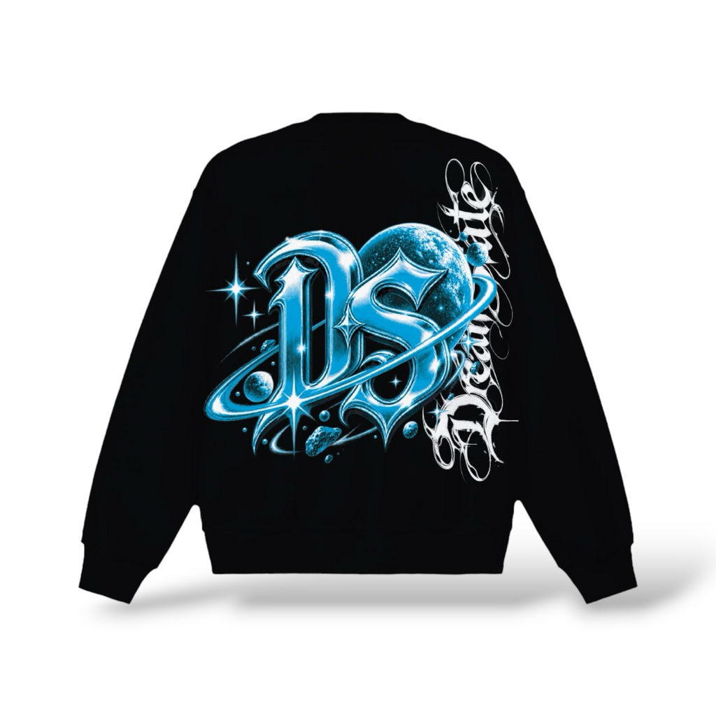 3Forty 'Dream State' Crewneck Sweater- Black