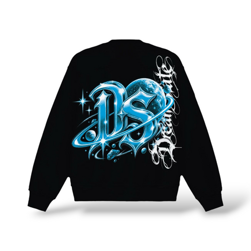 3Forty 'Dream State' Crewneck Sweater- Black