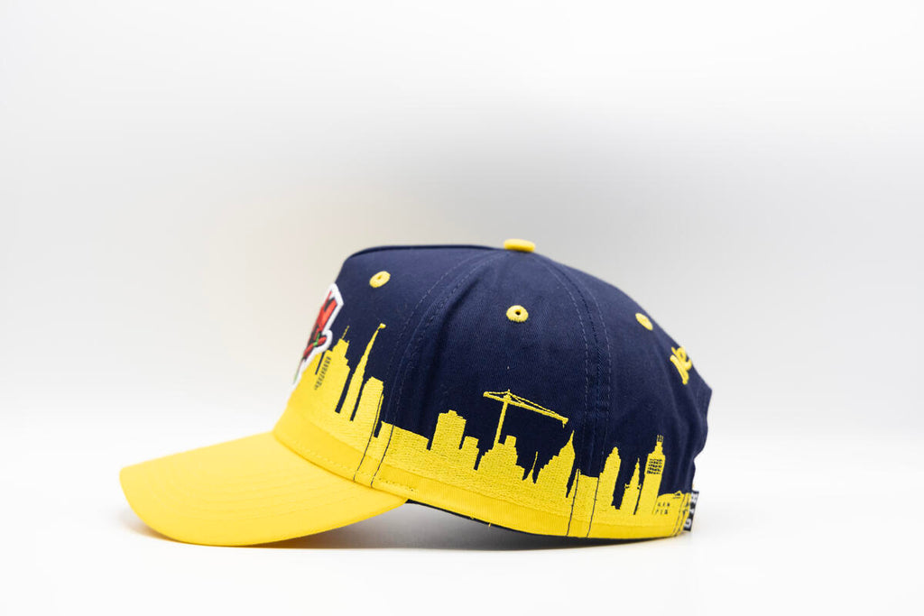 Gth Memphis Skyline Snapback Cap- Navy Yellow