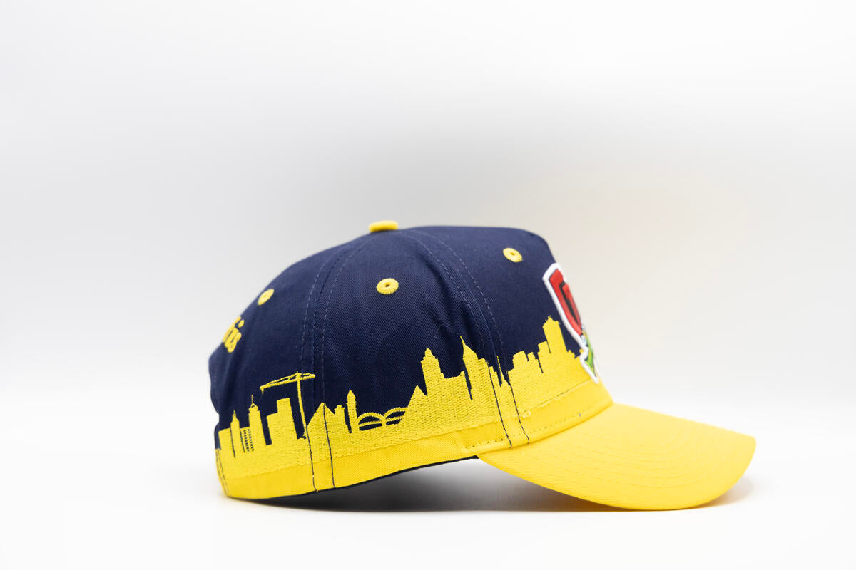 Gth Memphis Skyline Snapback Cap- Navy Yellow
