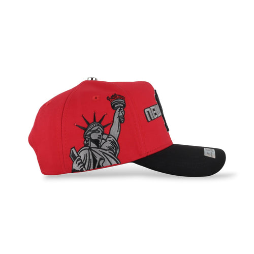 Caps'Fans NY Cap With Crystals- Red/Black