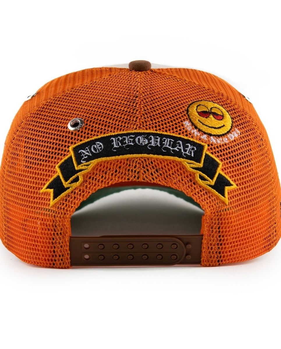 Gas NYC 'Gas Season' Trucker Hat- Camo/Orange