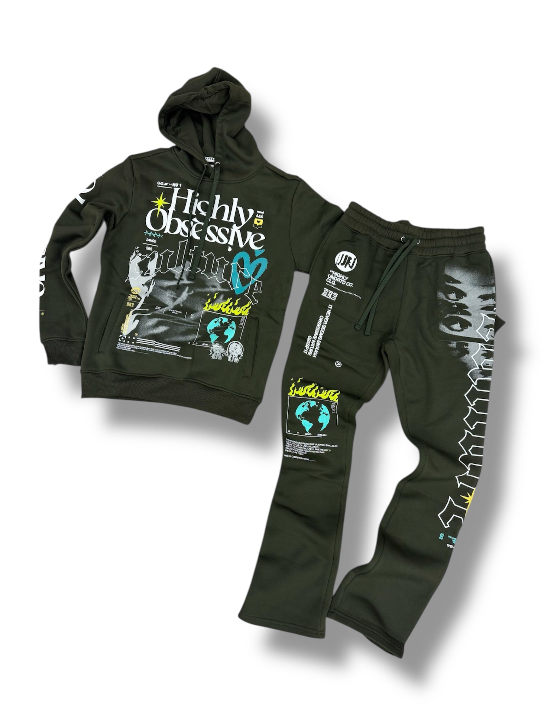 Undrtd Stack Sweats- Pro Green