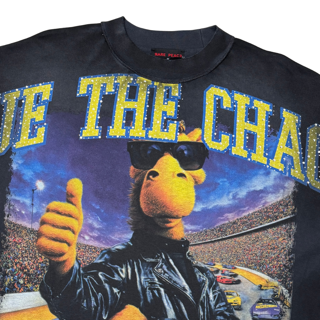 Rare Peace Cue The Chaos Camel Tee W/ Rhinestone Detail-  Dark Grey