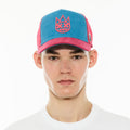 Cult Logo Mesh Back Trucker Hat 'Shimuchan'- Electric Blue