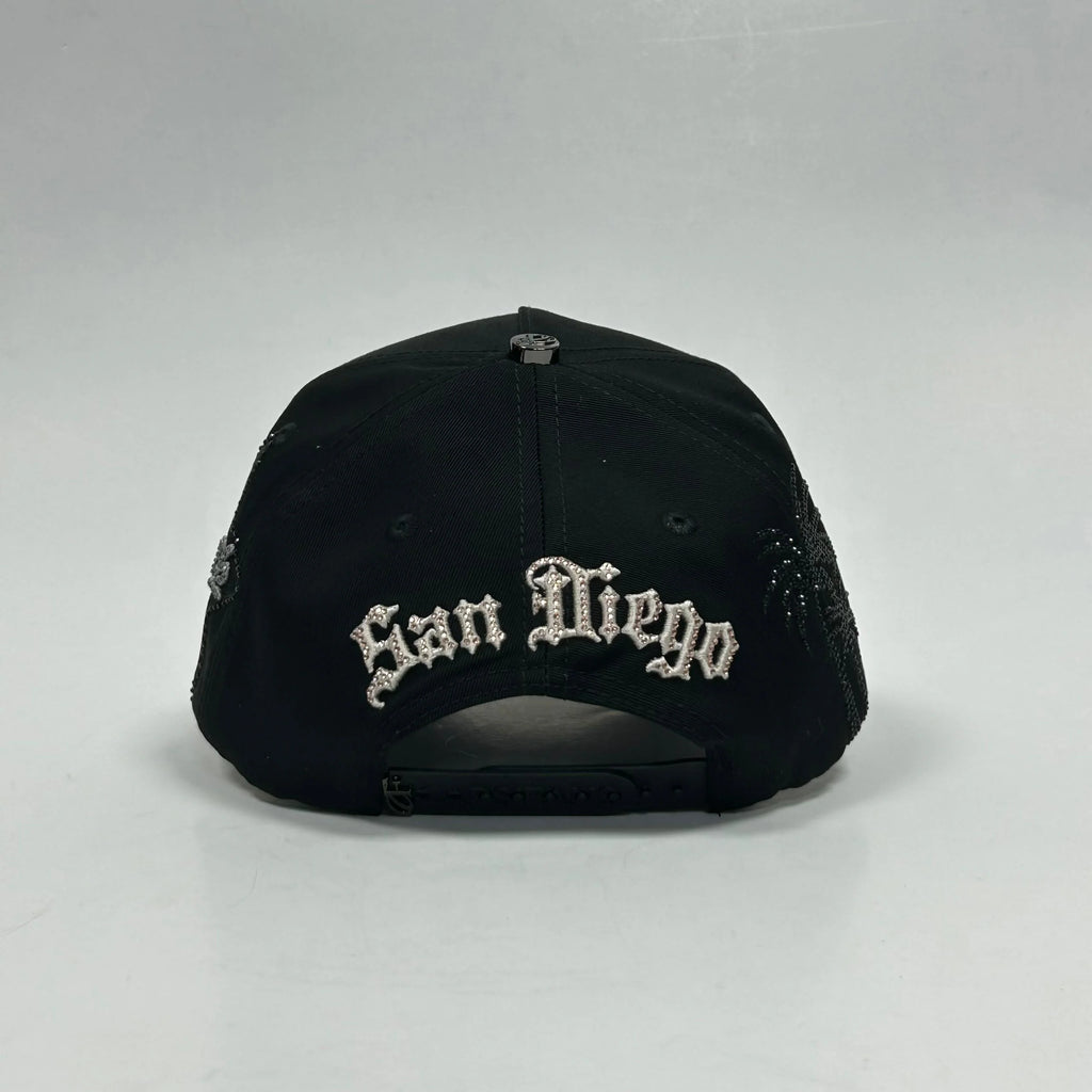 Caps'Fans SD Cap With Crystals- Black/Beige