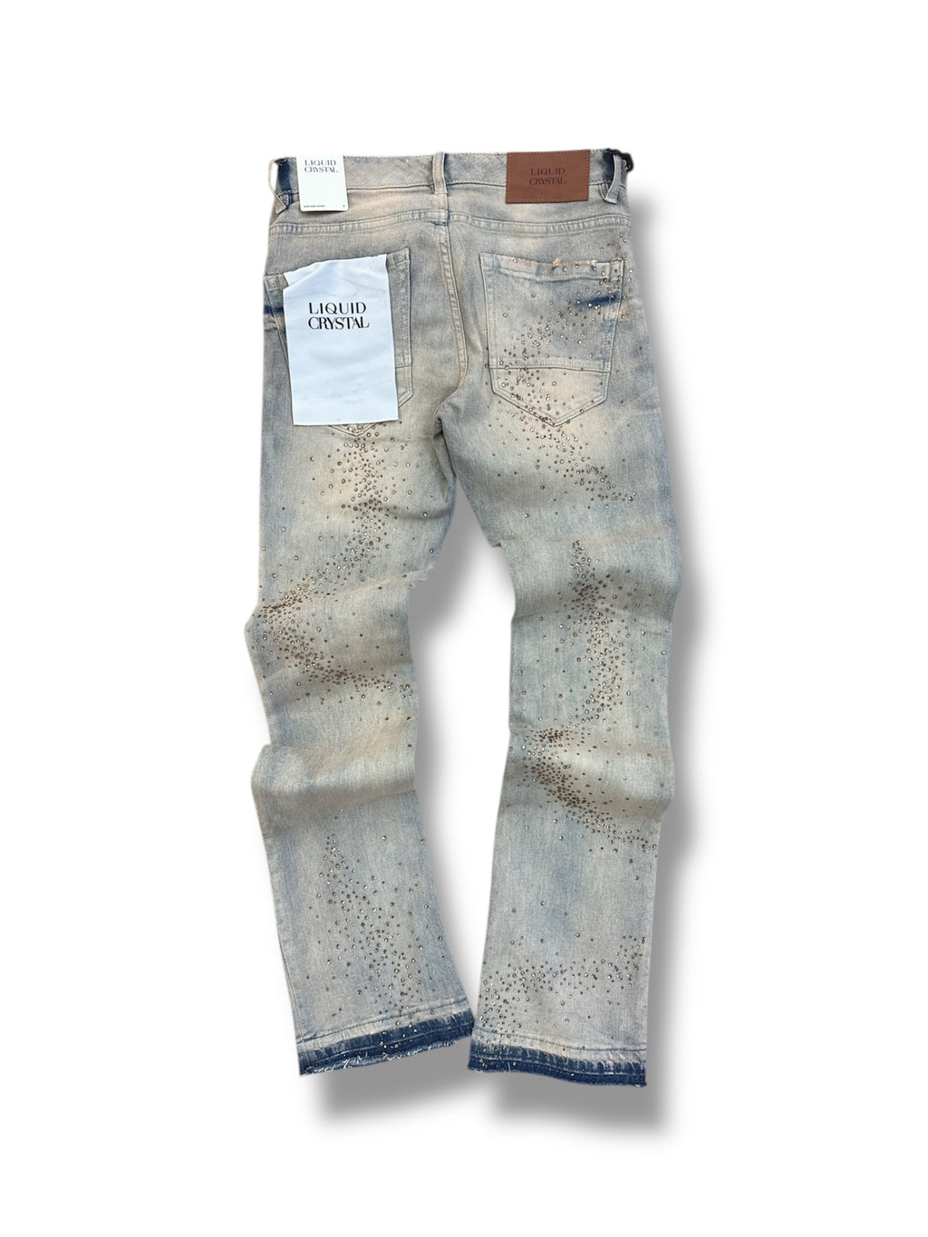 JC Liquid Crystal Stacked Jeans- Cream Wash