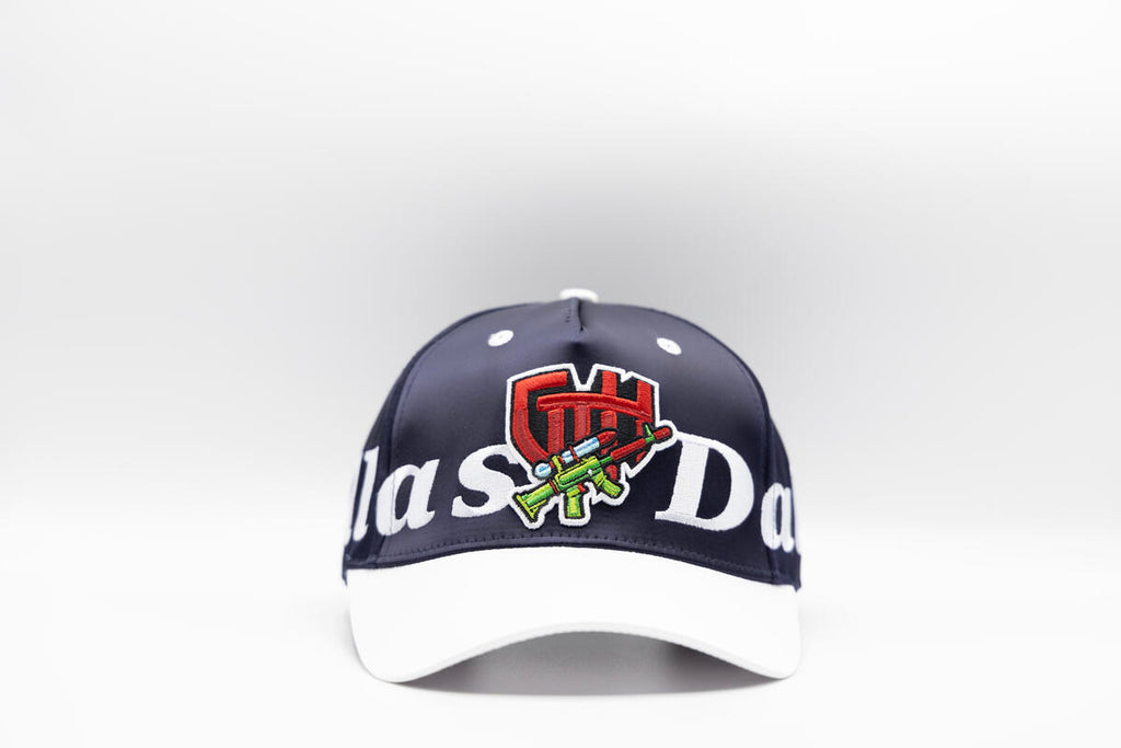 Gth Bold Dallas All Around Snapback Cap- Navy White