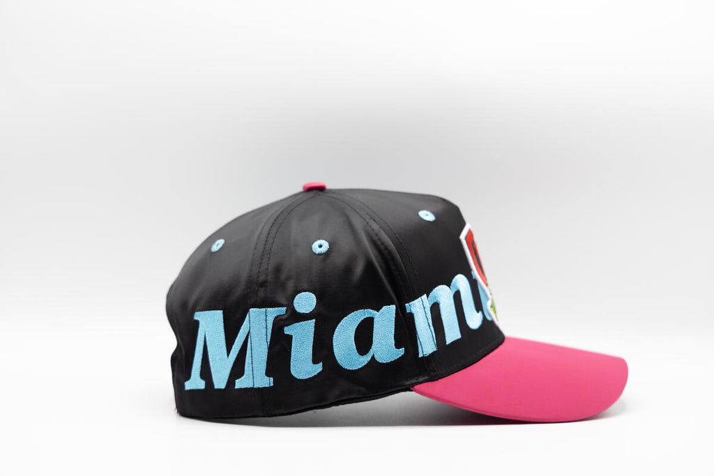 Gth Bold Miami All Around Snapback Cap- Black Pink