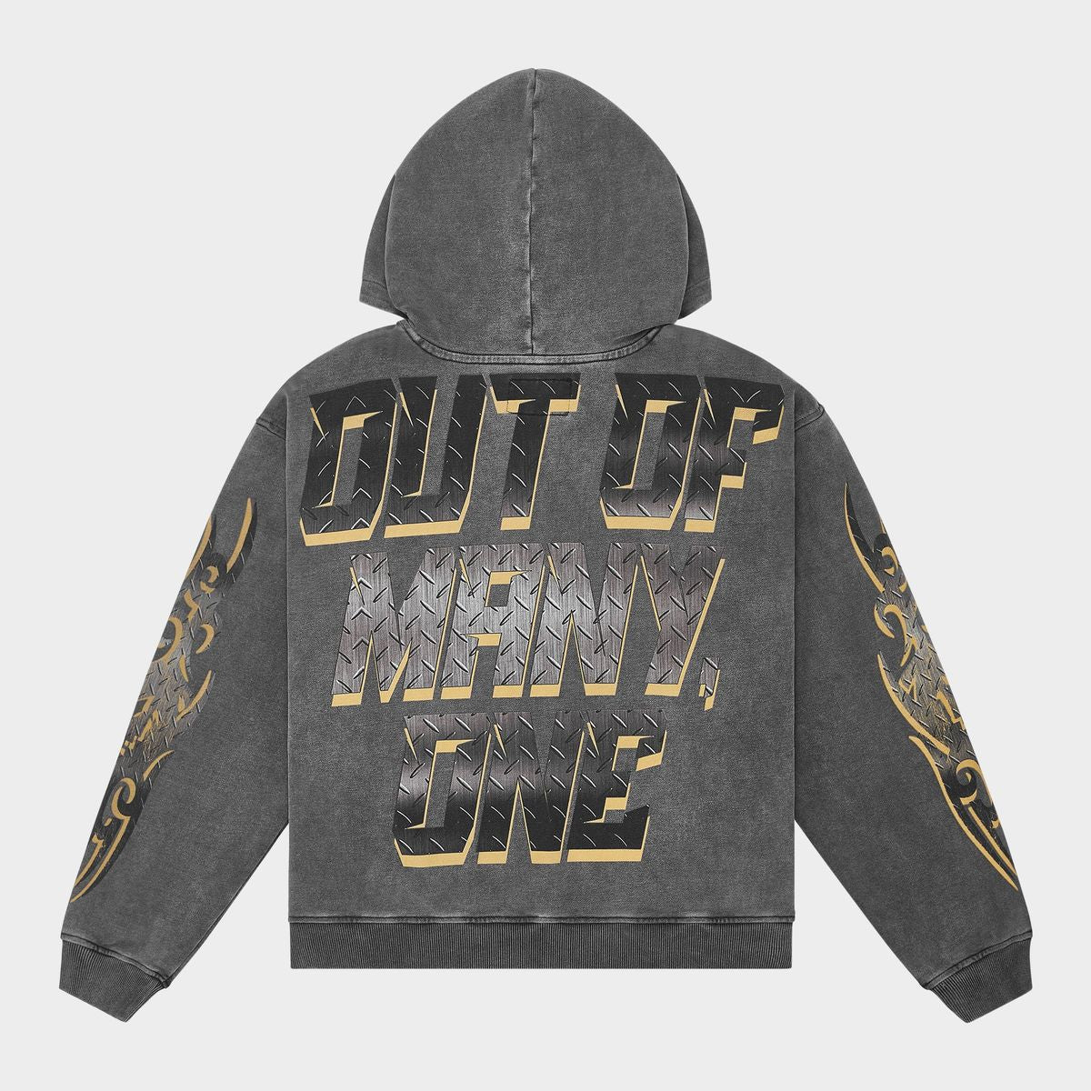 Godspeed Steel Sharpens Steel Hoodie- Grey Wash