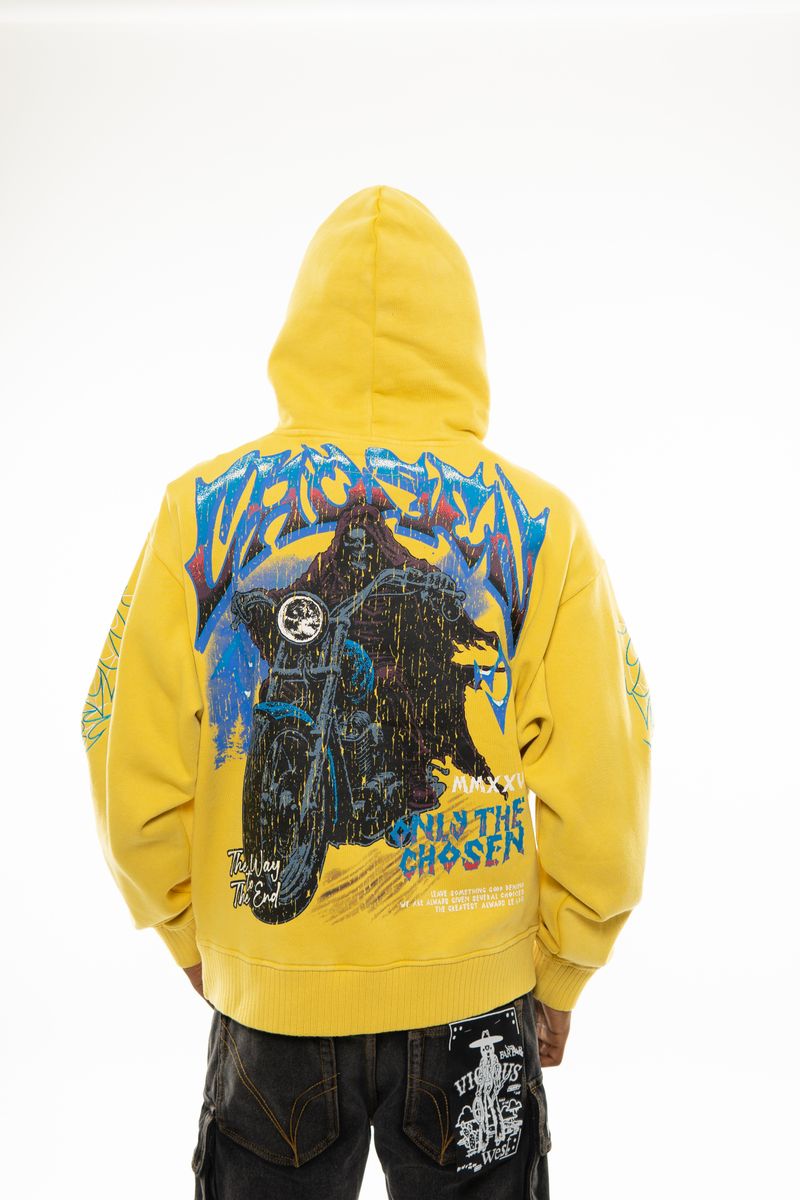Oversized pull-over hoodie YELLOW