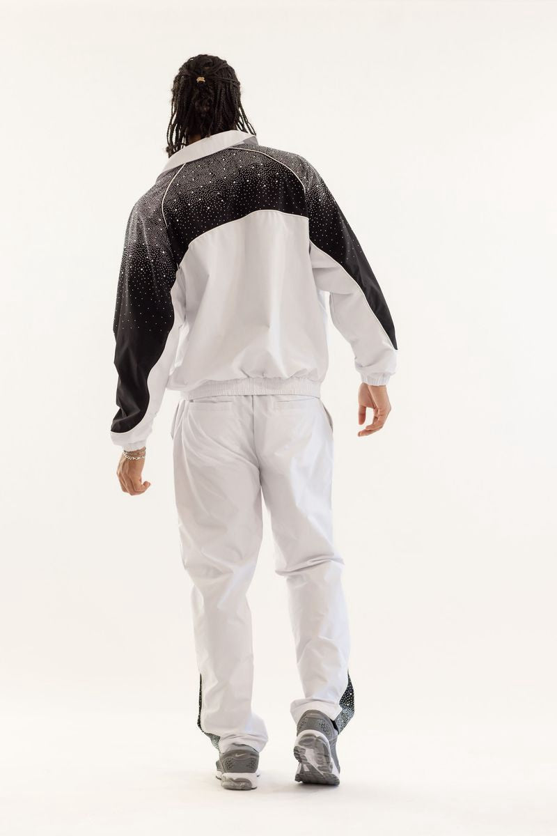 Kindred Track Suit With Rhinestone- White/Black