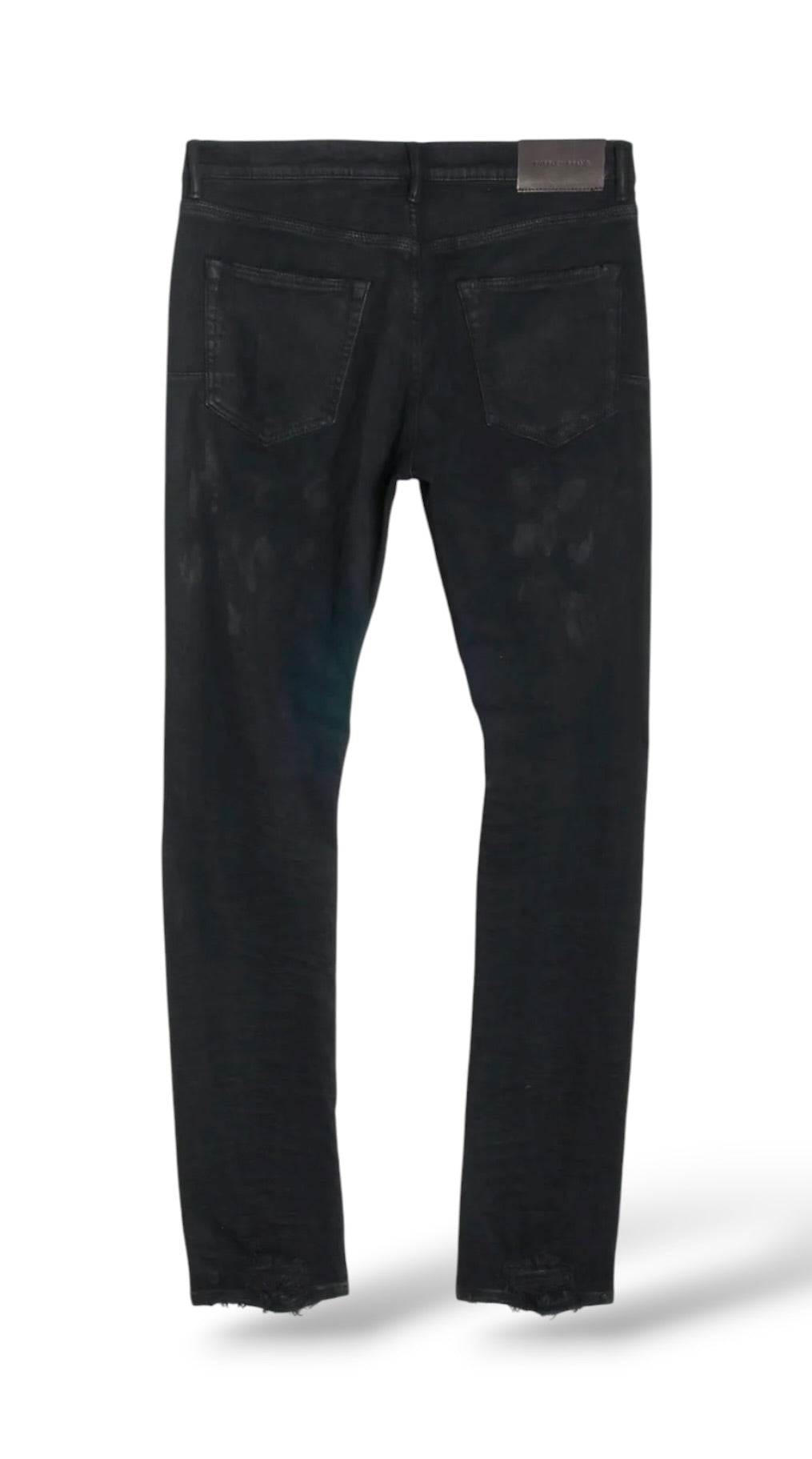 Purple 'P001-Oil Spill' Skinny Jeans- Wax Black