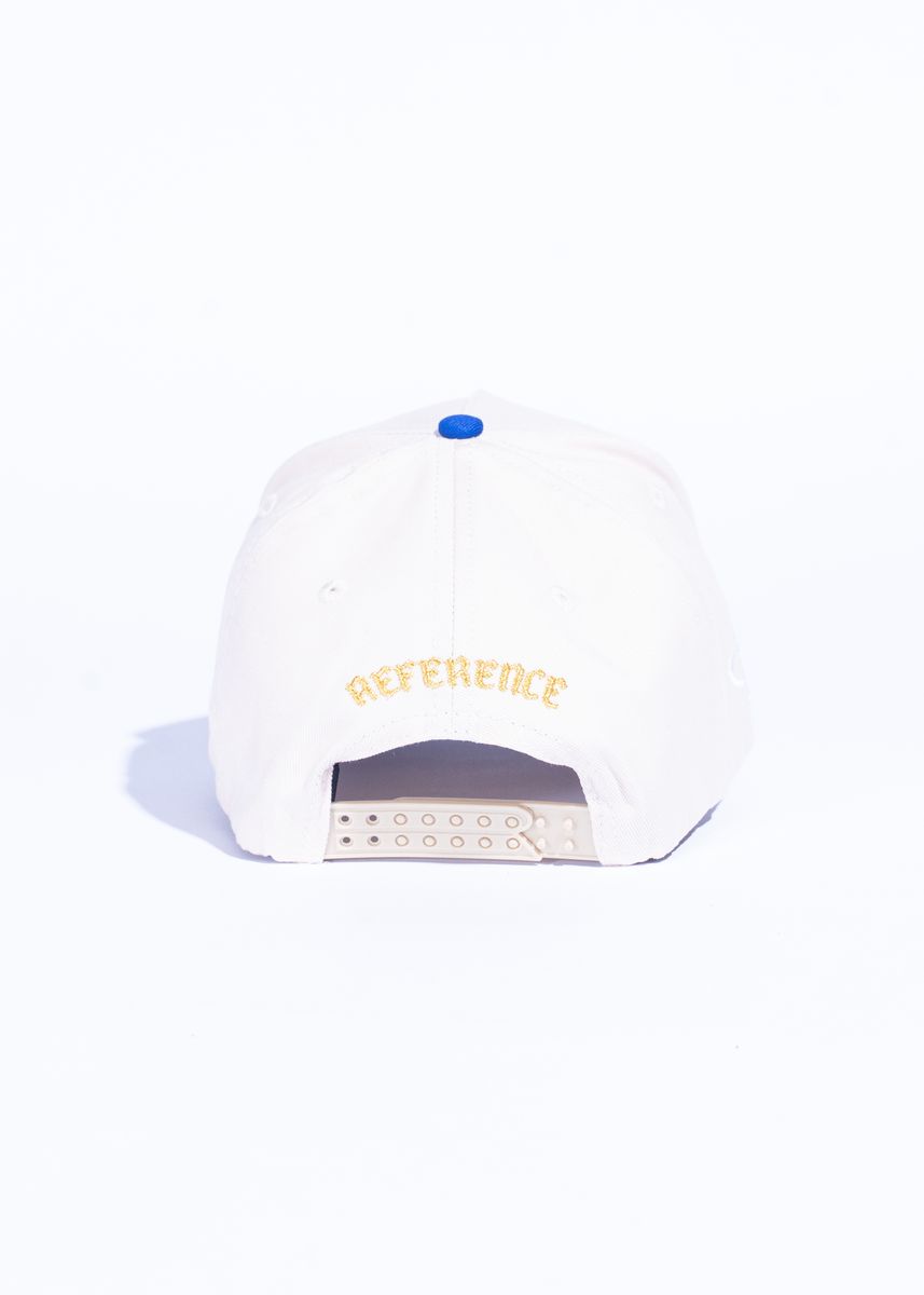 Reference 'Margic Script' Hat- Cream/Blue