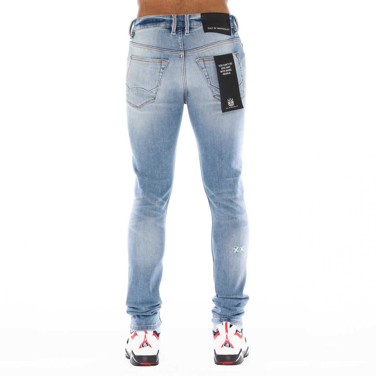 Cult Punk Super Skinny Jeans- Lt Blue