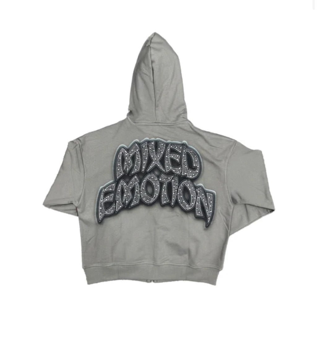 M.E. ‘Last Ride’ Zip up hoodie- Grey