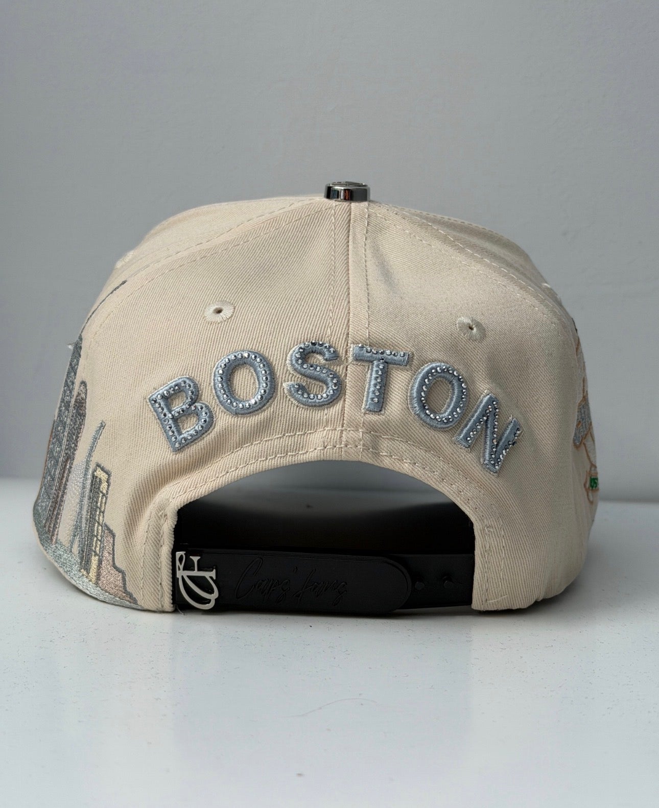 Caps'Fans  'Boston' Hat- Beige/Baby Blue