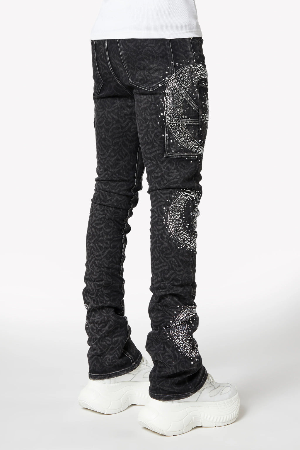 GUAPI Obsidian Black Calligraphy Denim