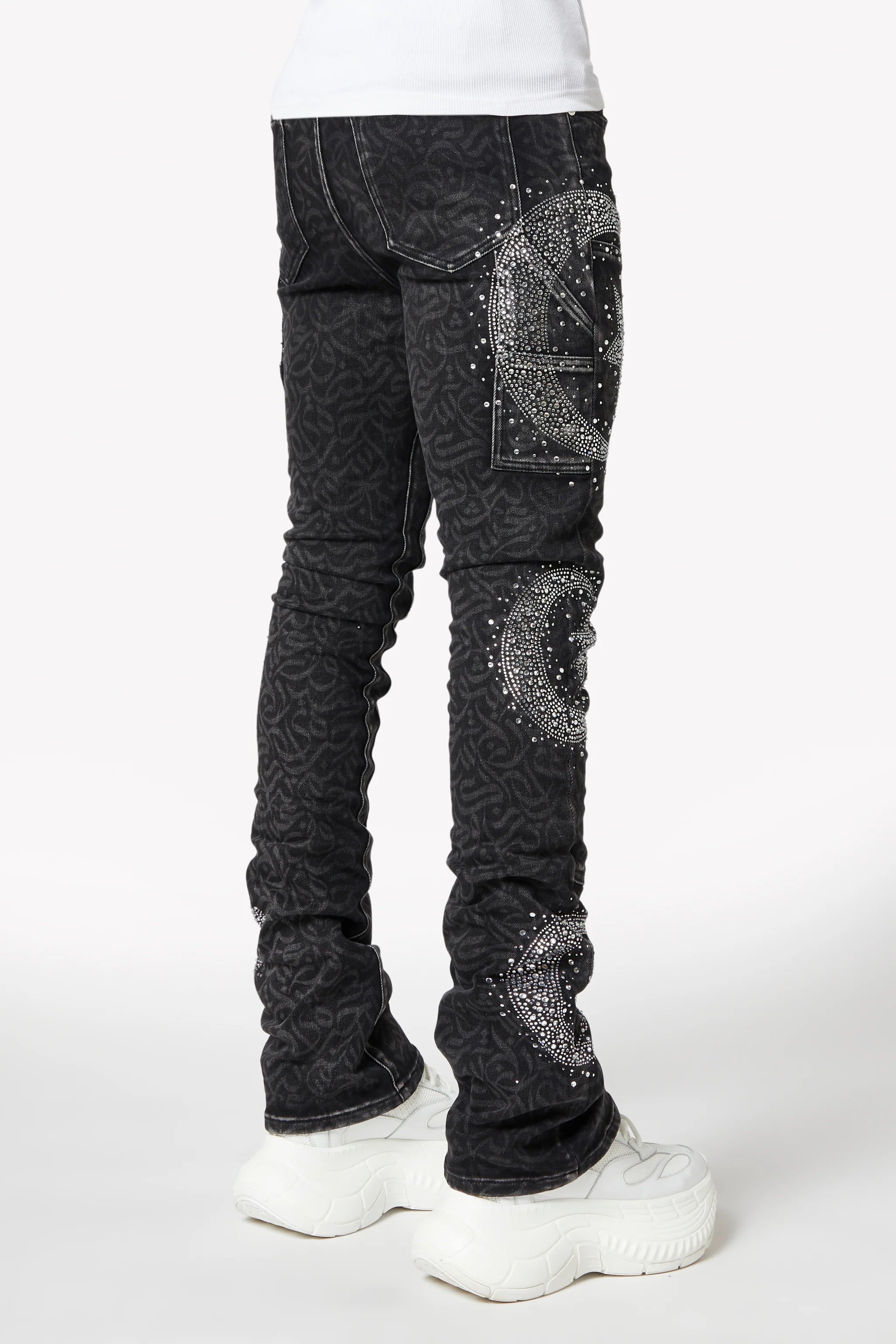 GUAPI Obsidian Black Calligraphy Denim