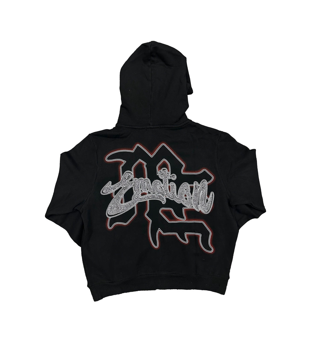 Acid wash M.E. ‘Rhinestones’ Hoodie