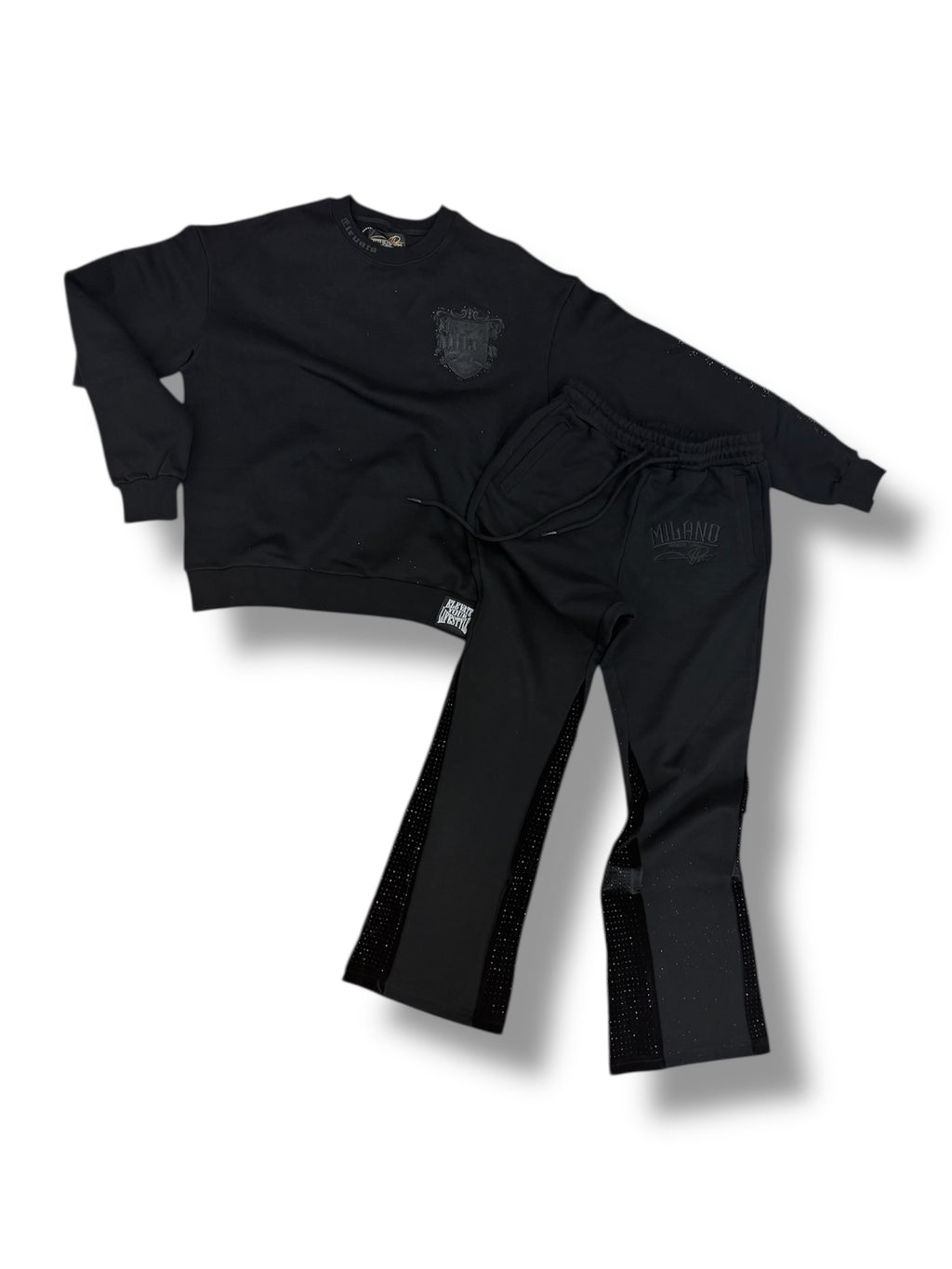 Blk cat club velvet pants
