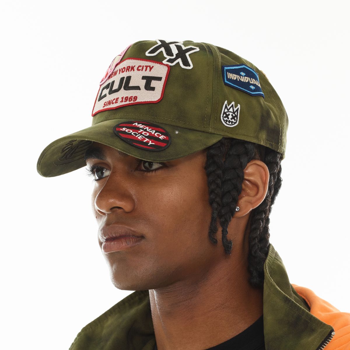 Cult Mesh Back Trucker Hat'Camo Patch'- Camo