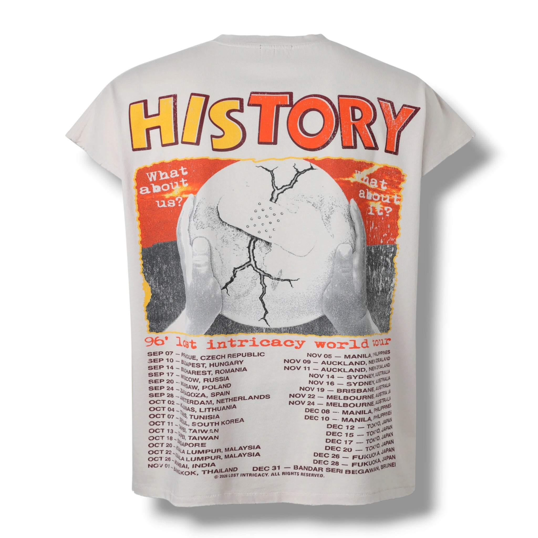 Lost 'Lost History' Sleeveless Shirt- Cream