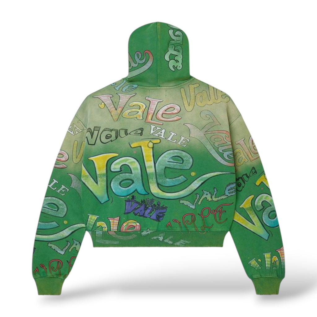Vale 'Spearmint' Zip Up Hoodie- Green